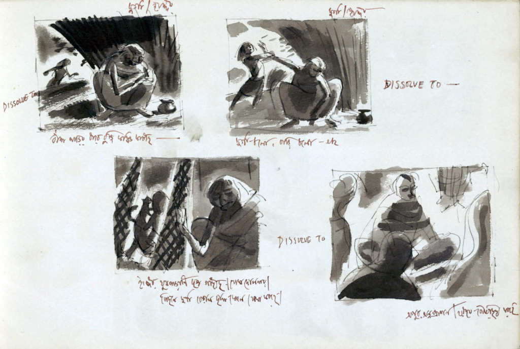 Satyajit Ray's sketches for Pather Panchali story board